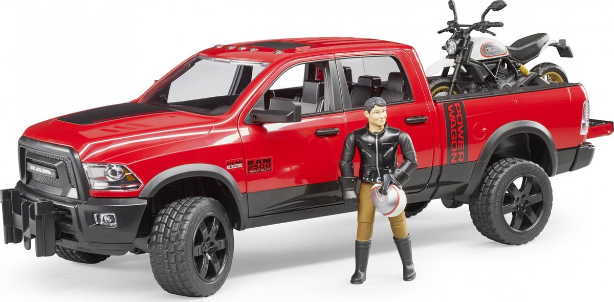 Bruder Auto Dodge Ram avec moto