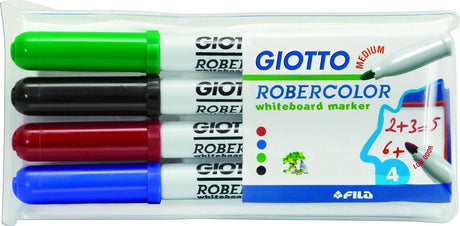 Giotto marqueur pour tableau blanc robercolor - étui 4 pièces