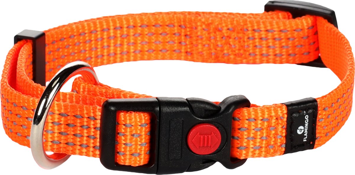 Flamingo len - collier chiens - collier len orange s 30-45cm 15mm - 1pc - 125016 - 1pc