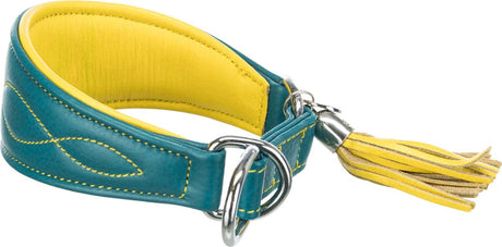 Trixie collier pour lévrier anti-traction active confort jaune pétrole xs