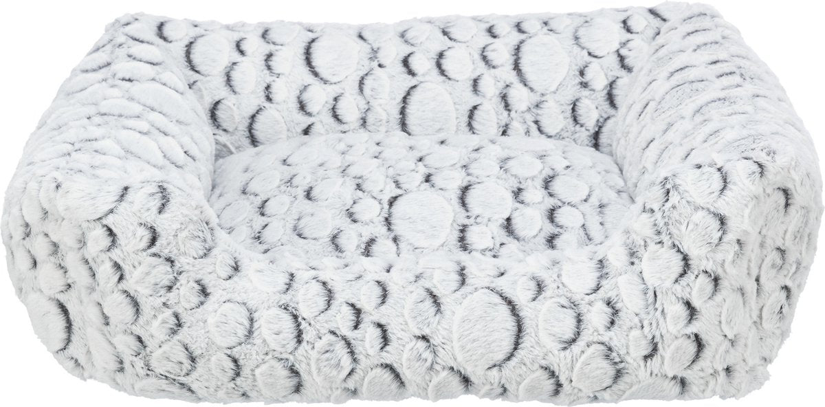 Trixie - lit pour chien - panier Mila - angulaire - peluche - blanc gris - 50x40 cm