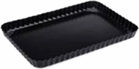 Moule à tarte/quiche point-virgule - revêtement antiadhésif - fond amovible - 31x21x3cm