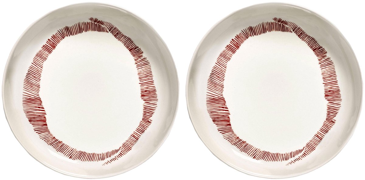 Serax - fête ottolenghi - assiette - blanc noir - 22 ø - 2 pièces
