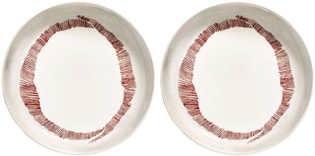 Serax - fête ottolenghi - assiette - blanc noir - 22 ø - 2 pièces