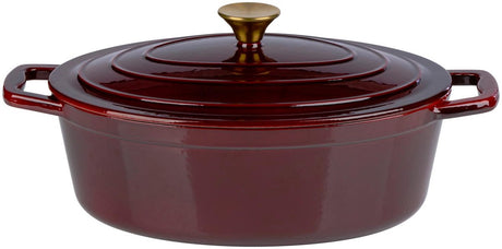 Alpina braadpan 33cm gietijzer bordeaux