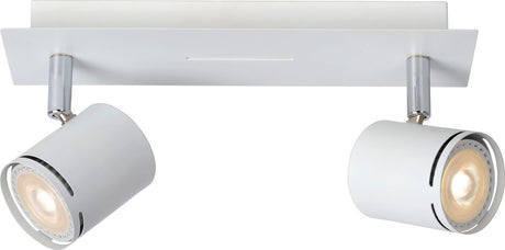 Lucide rilou - spot de plafond (plafonnier) - LED dimmable - gu10 - 2x5w 3000k - blanc