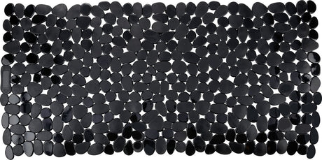 Wenko tapis de bain antidérapant paradise 71x36cm noir - tapis antidérapant pour le bain - avec ventouses