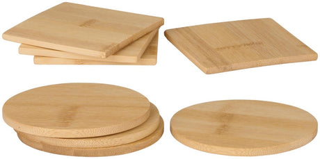 Alpina bamboe onderzetters 8-delig