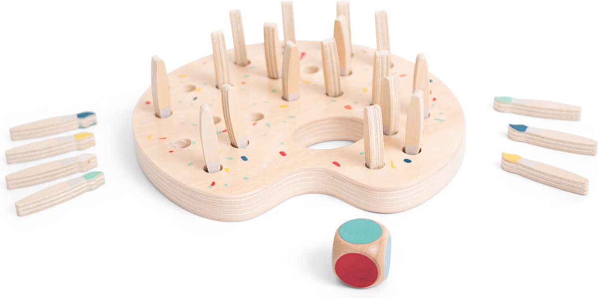 Jeu pinceau mémo bois bs jouets