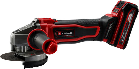 Meuleuse d'angle à batterie Einhell te-ag 18 125-2 li (1x4,0 ah) meuleuse d'angle (rouge noir, avec batterie power x-change 4,0 ah et chargeur)