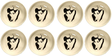 Serax - fête ottolenghi - bol xs - blanc noir - 7 ø - 8 pièces