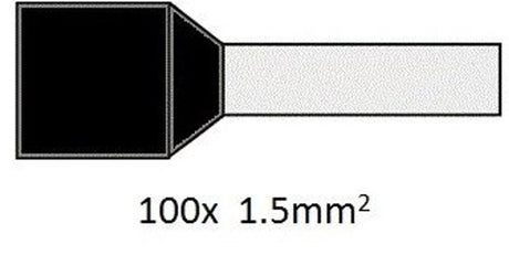Virole Cimco isolée 1,5mm2 par 100