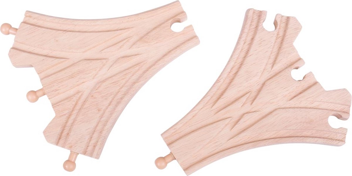 Bigjigs Wooden Rails - 3-voies Split, 2e.