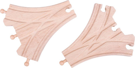 Bigjigs Wooden Rails - 3-voies Split, 2e.