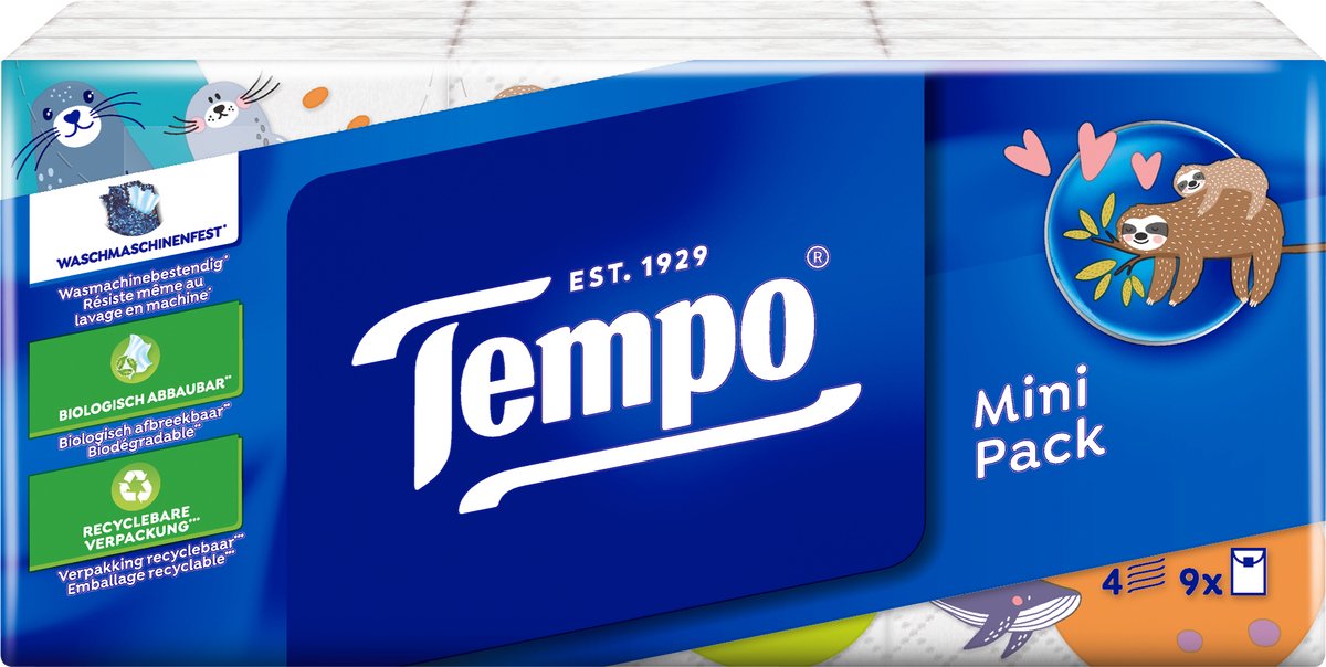 Mini pack Tempo - Mouchoirs 4 épaisseurs - 40 x 9 paquets = 360 paquets