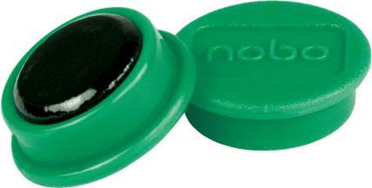 Aimants magnétiques pour tableau blanc Nobo - pack de 10 - aimants 13 mm - vert