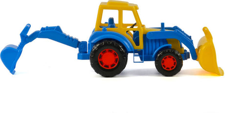 Tracteur cavallino avec bleu de chargeur frontal