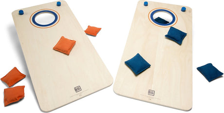 Bs toys jeu de cornhole - jeu de pouf - jouets d'extérieur à partir de 8 ans - jeu de lancer de pouf - jeux pour enfants - jouets d'extérieur - jeu d'extérieur - jeux d'extérieur - jouets de jardin - cadeau pour enfant