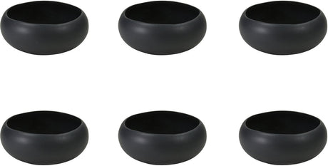 Médard de noblat - oslo noir - petit bol 12 cm - 6 pièces - grès