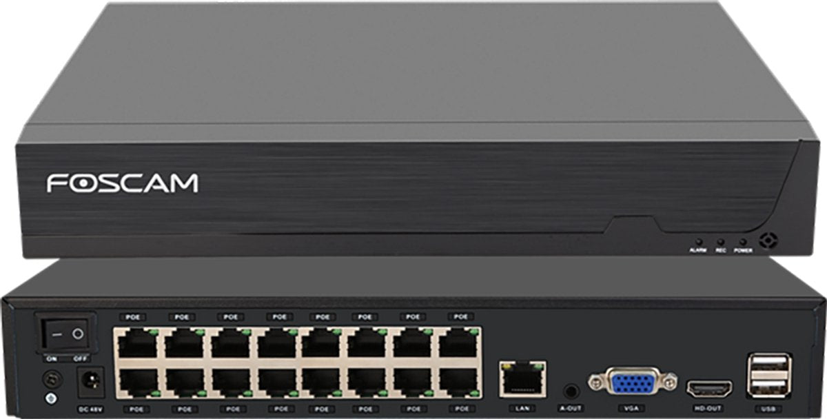 Foscam FNA216HE, 16 canaux 4k 8MP Poe nvr