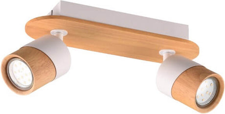 Trio aruni - spot - couleur bois avec blanc - excl. 2x gu10 4,5w