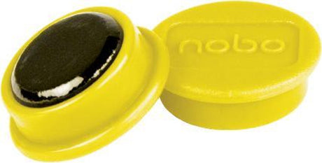 Aimants magnétiques pour tableau blanc Nobo - pack de 10 - aimants 24 mm - jaune