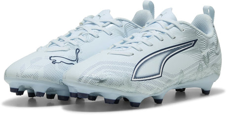 Chaussures de sport unisexe Puma ultra 6 play fg ag jr - bleu glacé- bijou blanc-bleu