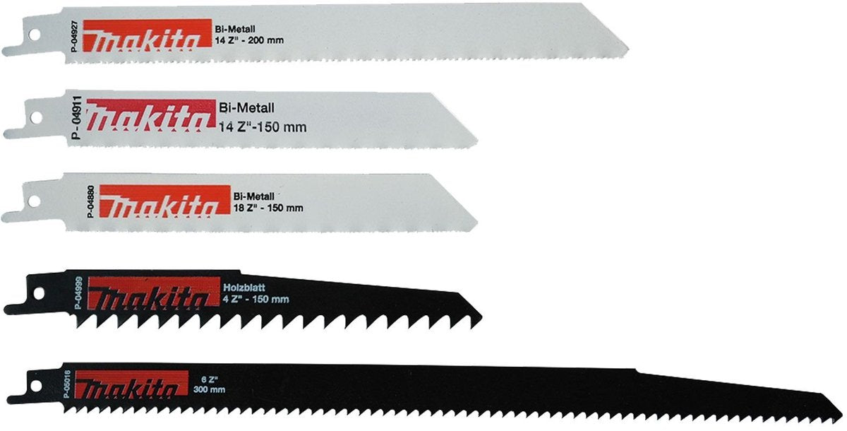 Makita p-83945 assortiment de lames de scie alternative 5 pièces