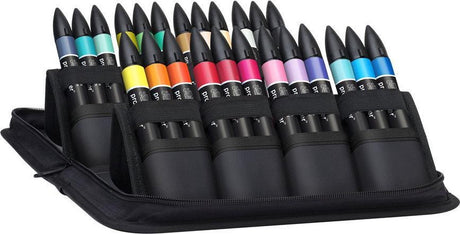 Winsor Newton 0290078 Pro Marker Set 24 pièces – Illustration artistique – Marqueurs à alcool avec double pointe