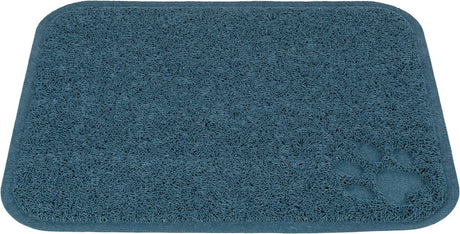 Tapis de nettoyage Trixie - PVC bleu - ramasse la litière du chat, antidérapant, 45x37 cm