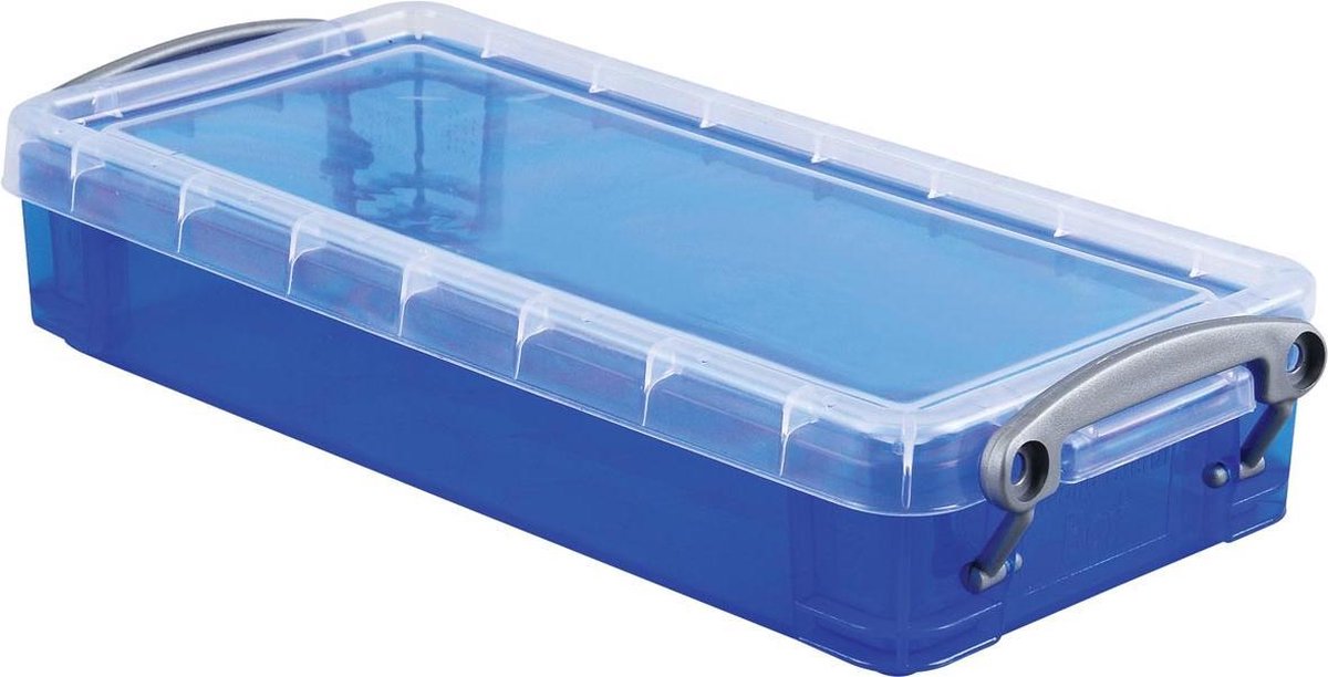 Boîte à crayons vraiment utile, 055 litres, bleu transparent