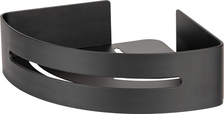 Wenko turbo-loc support de douche coin bivio aluminium noir mat 30x23cm - support de bain - panier de douche - montage sans perçage - autocollant