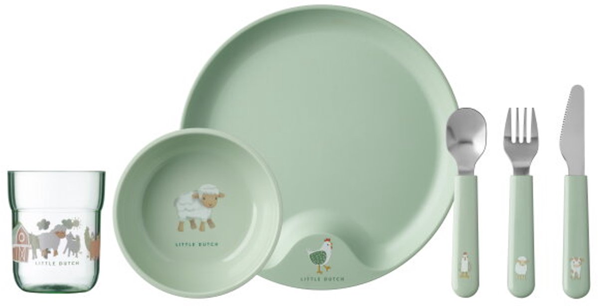 Mepal petite vaisselle de la ferme hollandaise 6 pièces vert