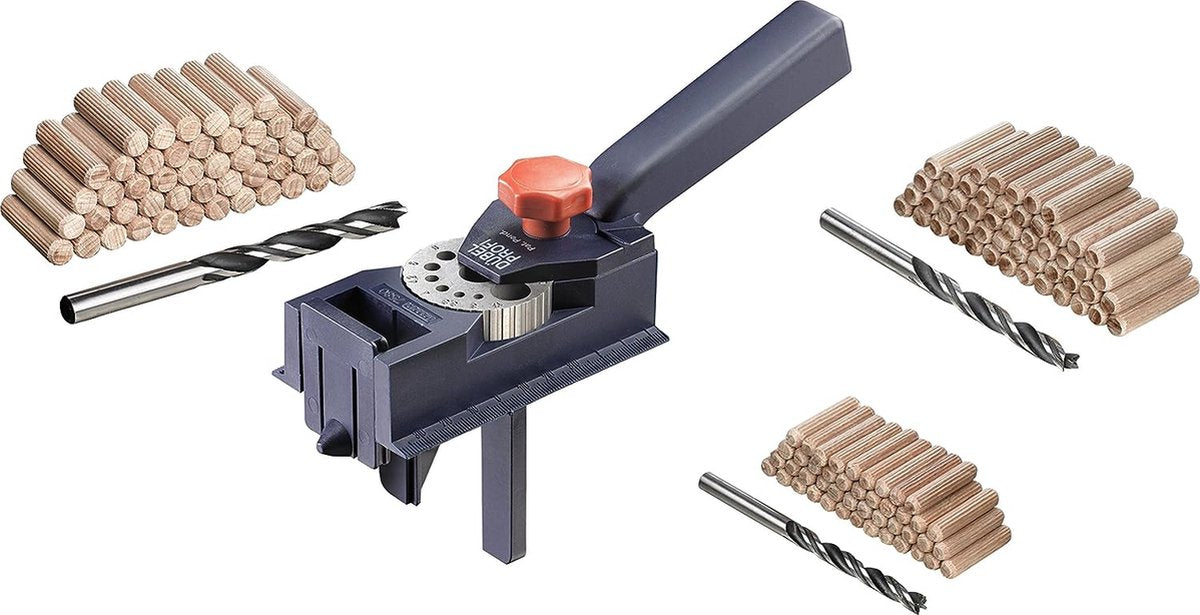 Jauge de cheville professionnelle Kwb Dowel, kit complet comprenant une perceuse à bois pour chauffage central et une cheville à bois, aide au perçage universelle pour trous droits de ø 3 3,3, 4 4,2, 5 6 6,8, 8 10 12 mm