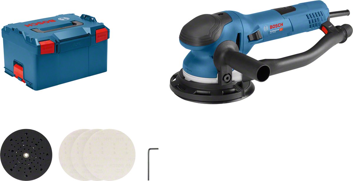 Bosch Professional Get 75-150 - Ponceuse excentrique | 150 mm 750 W dans un boîtier L-Boxx
