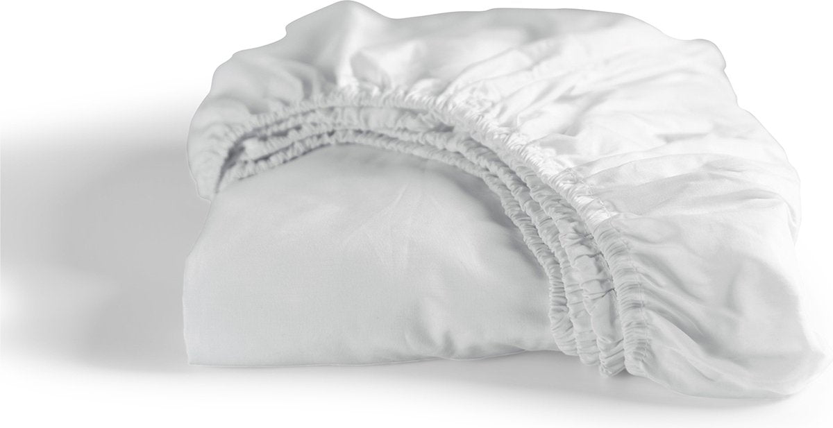 Cinderella - weekend - hoeslaken - 1 persoons - 100% katoen - 80x200 cm - tot 25 cm matrashoogte - wit