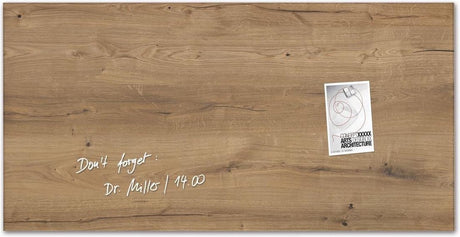 Tableau magnétique en verre Sigel - artverum - 91x46cm - bois naturel - si-gl258