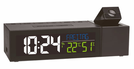 Tfa dostmann réveil à projection radiocommandé 60.5014.01 thermomètre