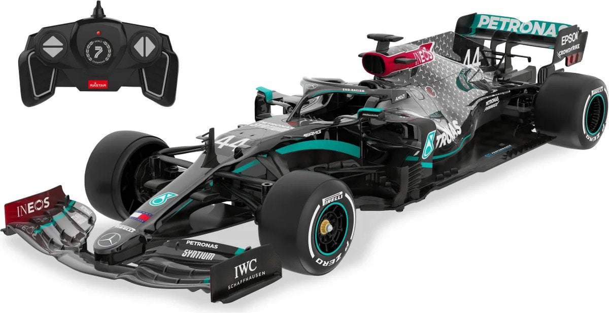 Jamara véhicule radiocommandé - 402107 rc f1 mercedes-amg w11 eq performance - hamilton - modèle rc 2,4 GHz prêt à l'emploi - voiture contrôlée 1:18