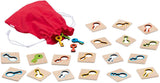 Clés de jeu mémo en bois Goki, 18 pcs.