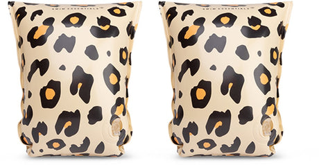 Essentiels de natation - brassards de natation - imprimé léopard - ailes de natation - 15-30 kg - 2-6 ans - beige