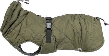 Manteau pour chien Trixie - vert olive 50cm - imperméable, doublure polaire, réglable