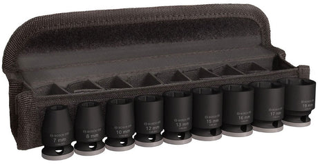 Bosch professional pro jeu de douilles à chocs courtes 3 8 9 pièces - 2608003036