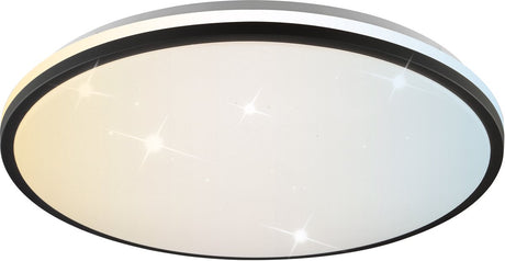 Brilliant taya - plafonnier - ø 49,5 cm - led 36w - 5400lm - 2700k-6500k - cct - ip44 - télécommande - minuterie - veilleuse - noir et blanc