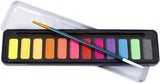 Ensemble d'aquarelles Creativ company, couleurs pastel, 12 couleurs, 1 boîte