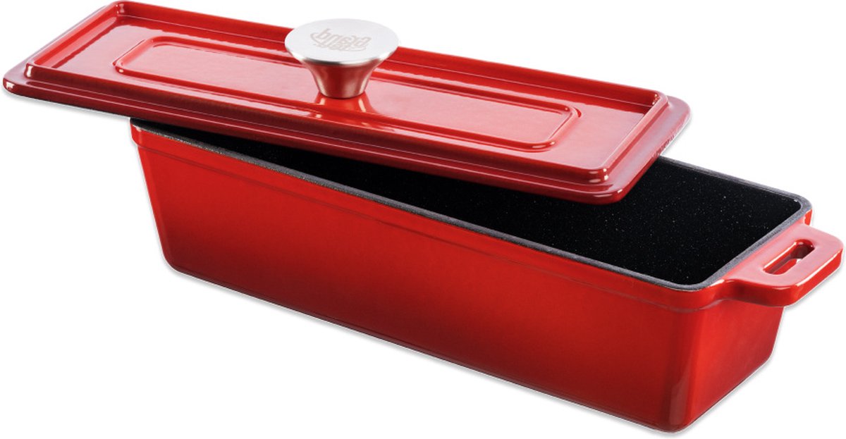 Grand feu - moule à pâtisserie en fonte émaillée - 1,7 l - rouge