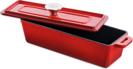 Grand feu - moule à pâtisserie en fonte émaillée - 1,7 l - rouge