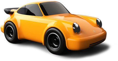 Voiture jouet Baghera - Porsche 911 jaune - 20x10x7,5cm - dans un coffret cadeau - 3 ans
