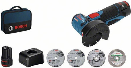 Bosch bleu gws 12v-76 | meuleuse d'angle sans fil | 12v | Batterie Li-Ion 2,0 Ah - 06019f200c
