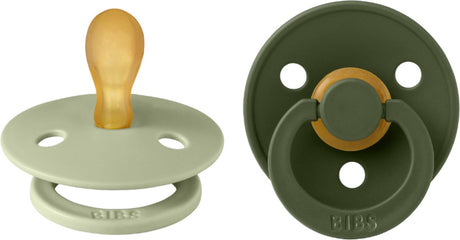Sucette Bibs - symétrique - 2 pièces - 0-6 mois - vert sauge chasseur
